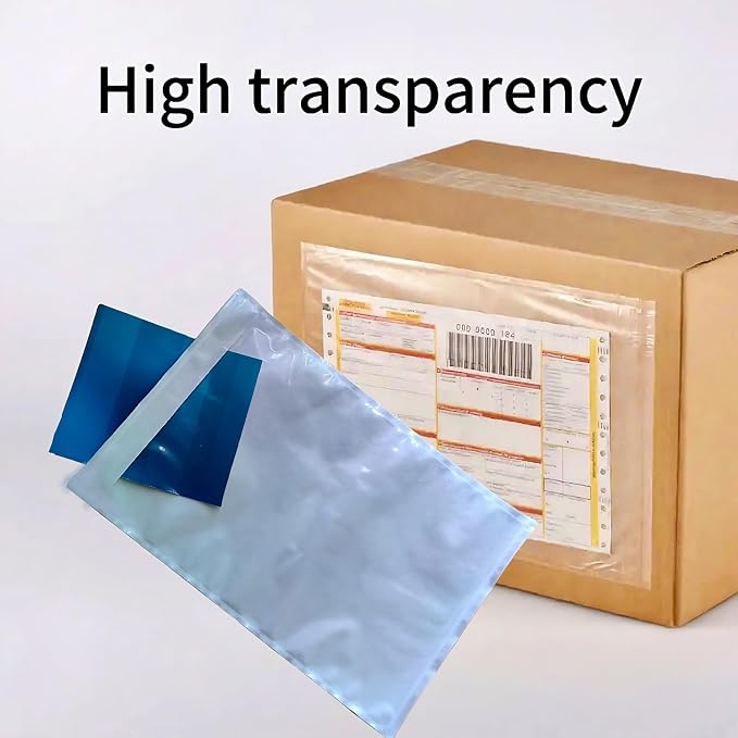 200PCS 6.7" x 10" Clear Packing List Envelopes, Self-Adhesive Packing Slip - Image 2