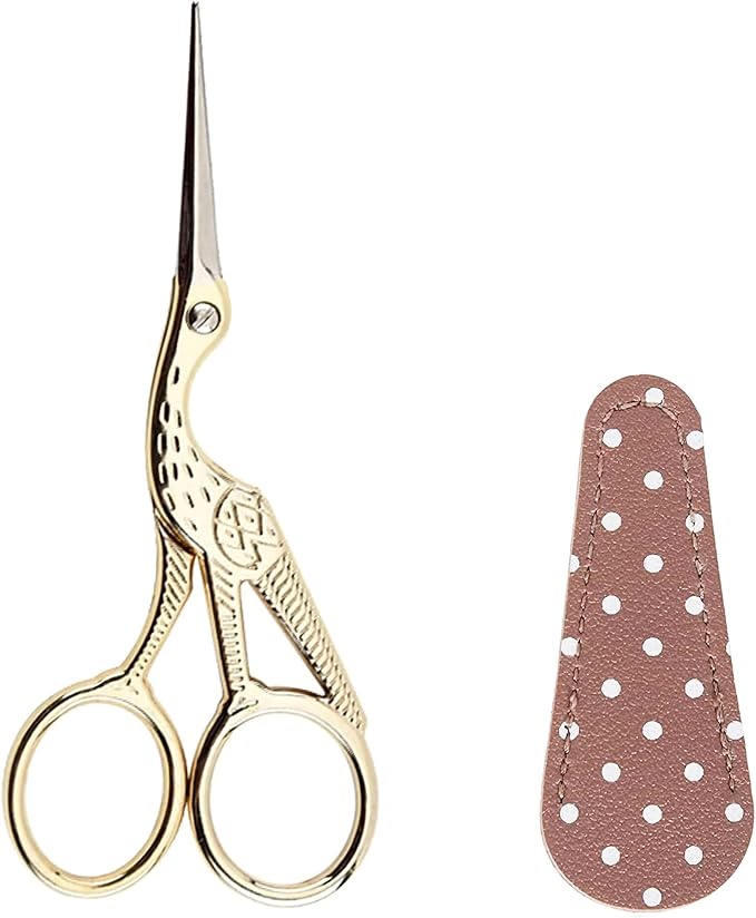 BIHRTC 4.5Inch Embroidery Scissors Sharp Tip Stainless Steel Little Scissors by HOME