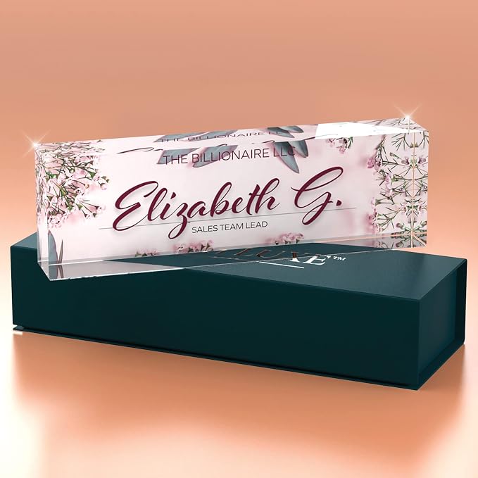 Desk Name Plate Personalized, Custom Name Plates, 2½/x8 Inches, Thick - Image 3