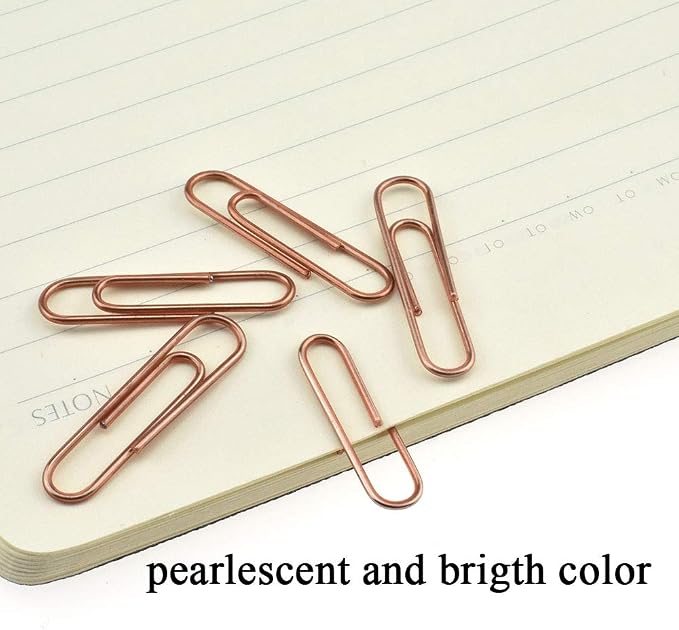 HAHIYO Paper Clips 1.3" Length Rose Gold Paperclips Vinyl Coated Prevent - Image 5