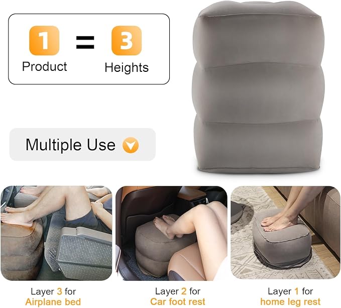 Inflatable Foot Rest/Leg Pillow | Adjustable Height | Make a Flat Bed - Image 5