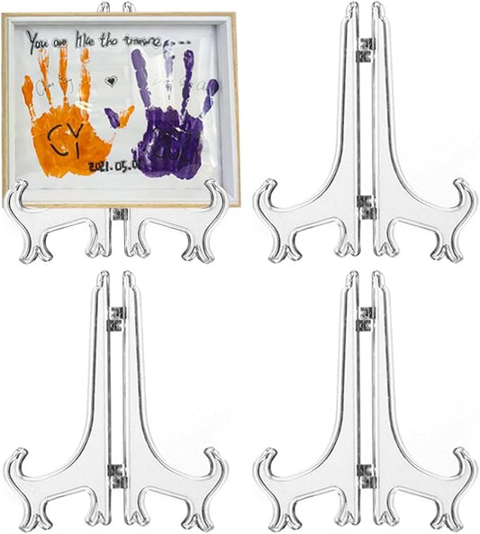 LonlyEagle 4 Pack 12 Inch Clear Plastic Easels or Stand/Plate Holders to by LonlyEagle