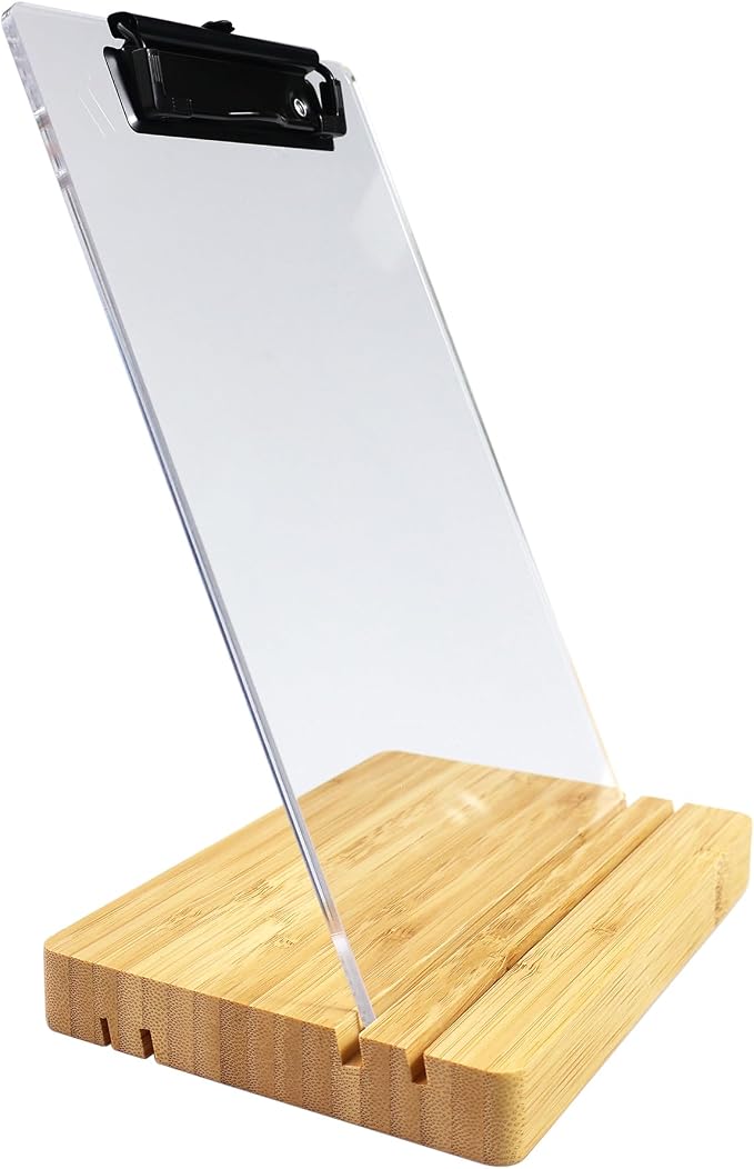 A5 Half Letter Clipboard with Stand, Document Typing Paper Stand, Menu Display by Banjiang