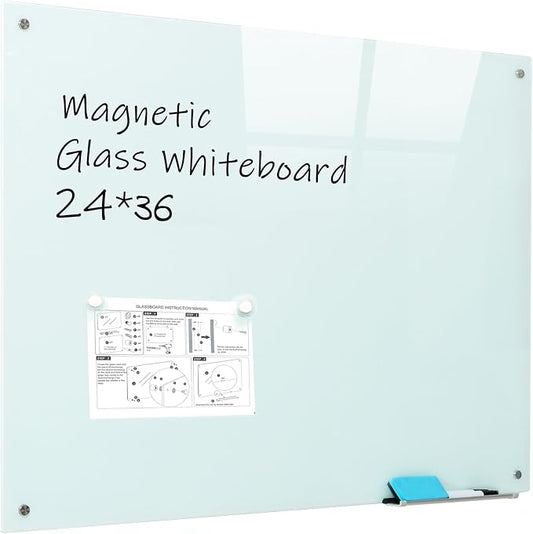 Magnetic Dry Erase Glass WhiteBoard by JYYPWB