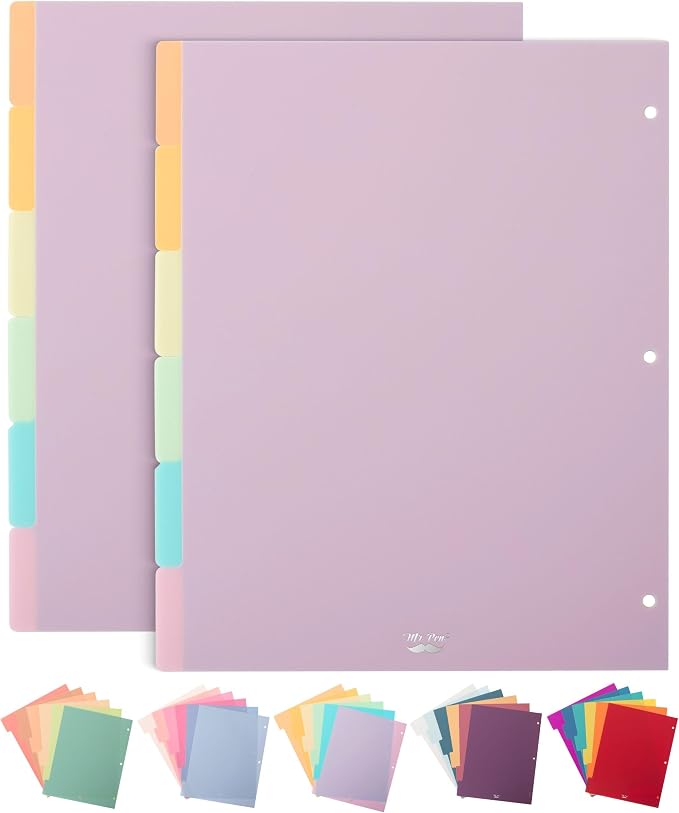 Mr. Pen- Dividers for 3 Ring Binder, 2 Sets, 6 Pack/Set, Binder Dividers by MrPen