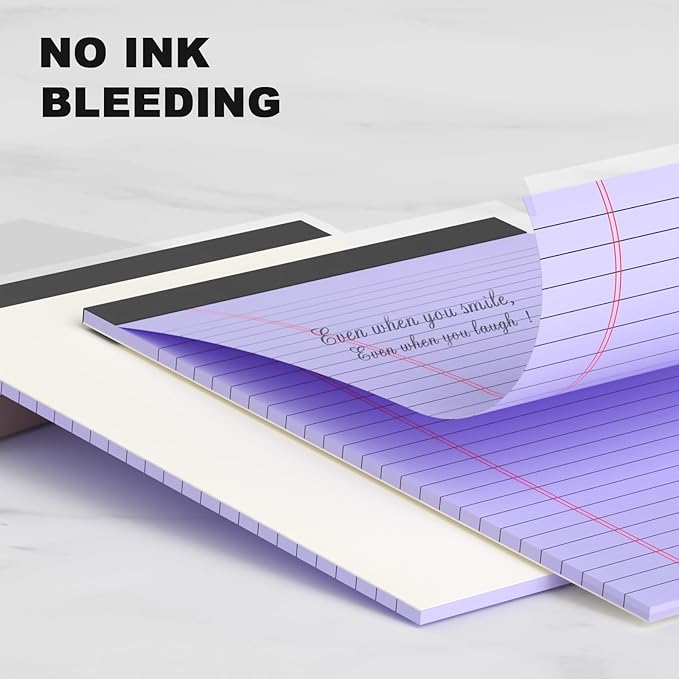 12pcs Small Legal Pads 5x8 Colored Note Pads Paper College Ruled Notepad Clear Print Writing Pads 5 x 8 Legal Pads Perforated Narrow Ruled Pads of Paper (Multicolor)-DeskLoop Office