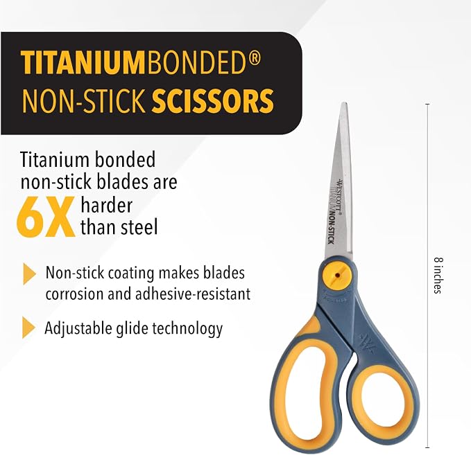 Westcott 8-Inch Non-Stick Titanium Scissors - Image 3