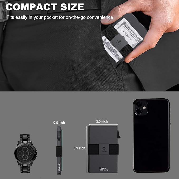 SEMORID Slim Aluminum Card Holder Wallet - Image 6