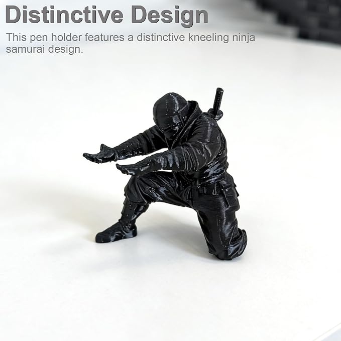 Knight-Style Executive Pen Holder -Plastic Ninja Samurai Design, Single Pen - Image 3