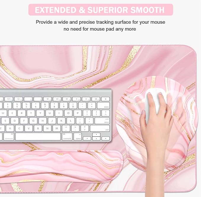 4-in-1 Gaming Mouse Pad Wrist Support Set，Desk Pad + Mouse Pad - Image 4
