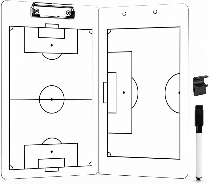 Soccer Coaching Board Dry Erase Soccer Tactics Clipboard Double Sided Coaching by SRG