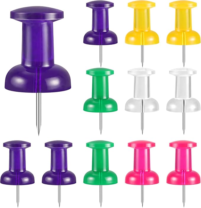 40 Count 1.8 Inch Jumbo Push Pins by BESARME