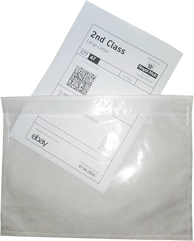 LabelMore 6" x 9" Clear Adhesive Packing List Envelopes Pouch by LabelMore