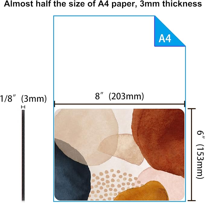Audimi Small Mouse Pad 6 x 8 Inch, Mini Mouse Pad Thick - Image 2