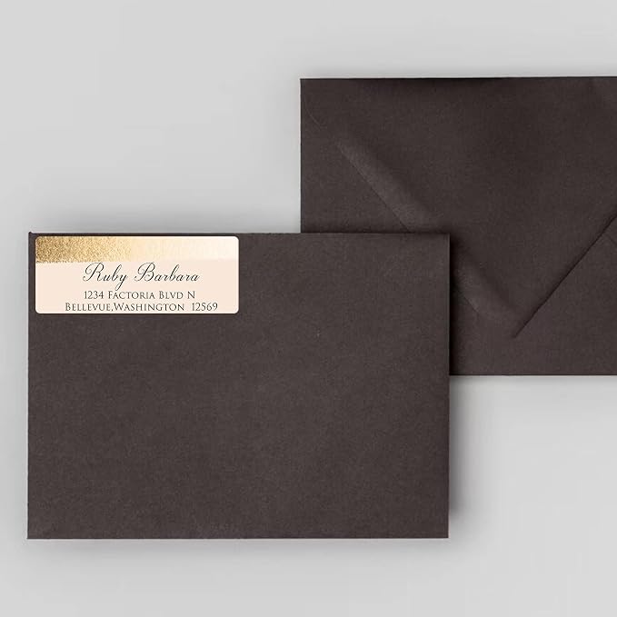LINMAGCO Personalized Return Address Labels Gold 500 Pcs Mail Labels - Image 5