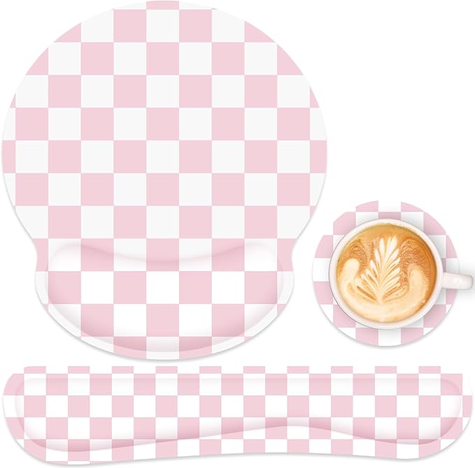 Ergonomic Mouse Pad with Wrist Rest and Keyboard Wrist Rest, Mousepad and Wrist by GJGOO