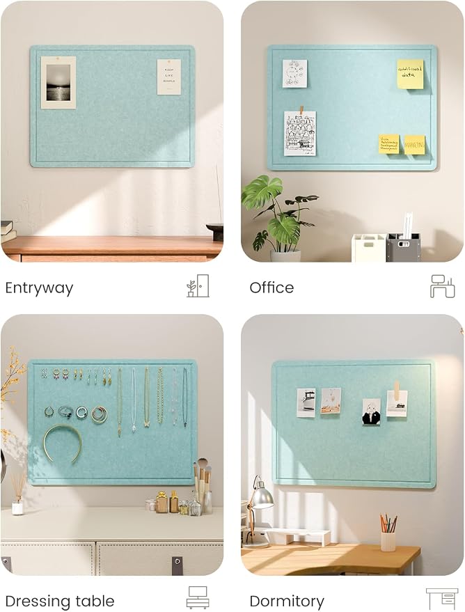 Fluxynara Bulletin Board, 23.6" x 17.5" Cork Board Alternative - Image 7