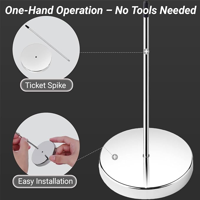 4-Pack Stainless Steel Receipt Spike & Ticket Holder – 5.5 Inch Rustproof Bill - Image 4