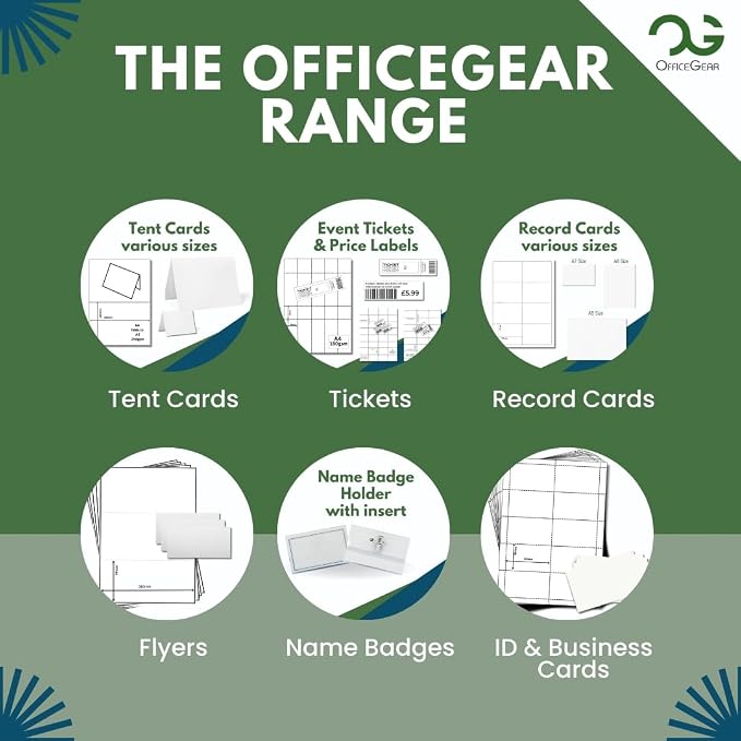 OfficeGear Yellow Shelf Edge Labels 21-up 38x70mm Printable A4 Card Perforated - Image 8