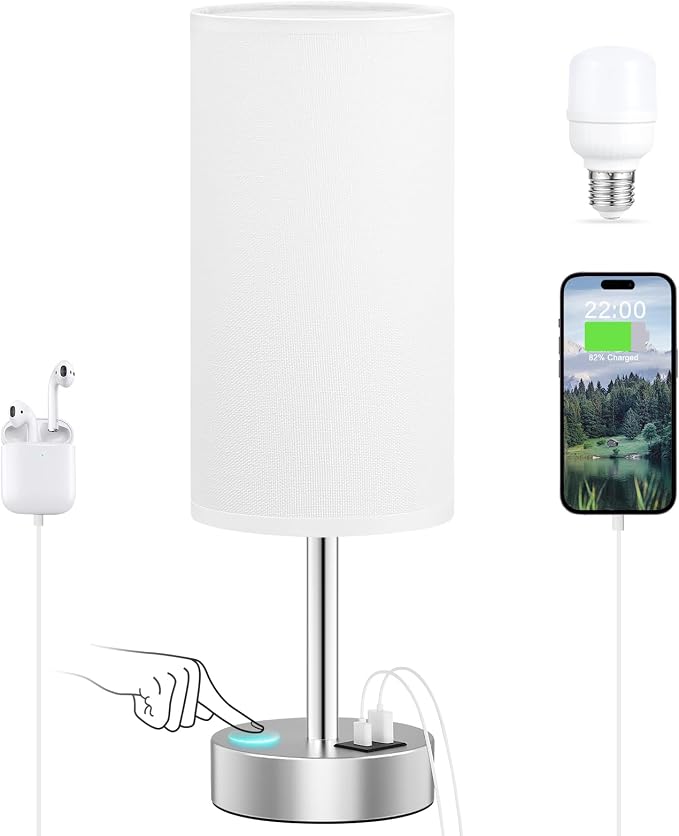 Dicoool White Touch Bedside Lamp - Image 7
