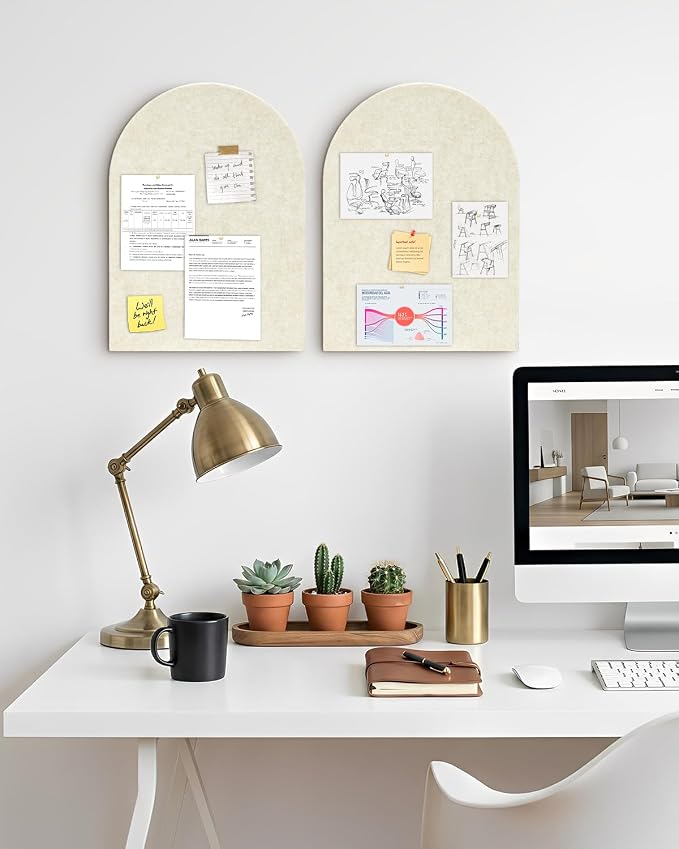 Arched Felt Bulletin Board, Cork Board Alternative - Image 5