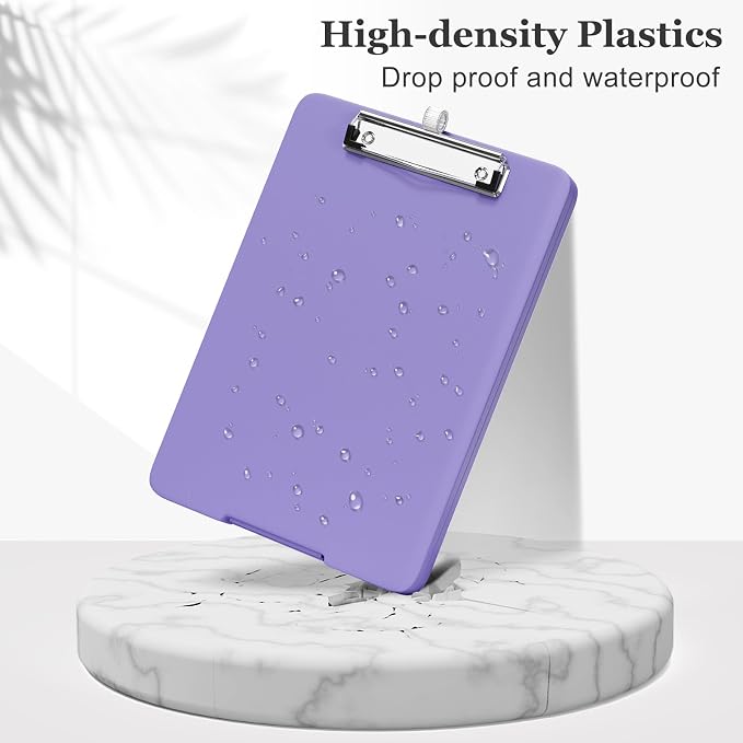 Piasoenc Small Clipboard with Storage, Clip Board with Pen Holder, School & - Image 5