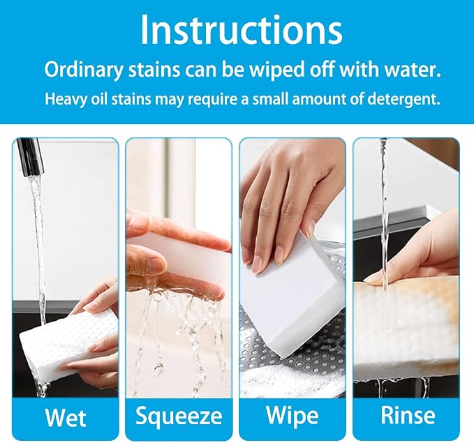 SmilinFit Magic Cleaning Erasers, Kitchen Sponge 10 Pack 2X Density Melamine - Image 4