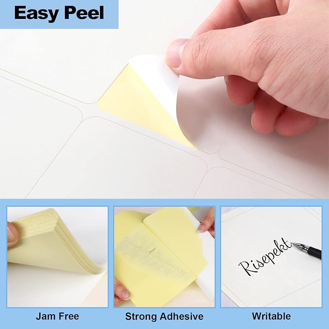600 Pcs 6 Up Labels, 100 Sheets 6 Labels per Page Sheets Blank Mailing Labels - Image 4
