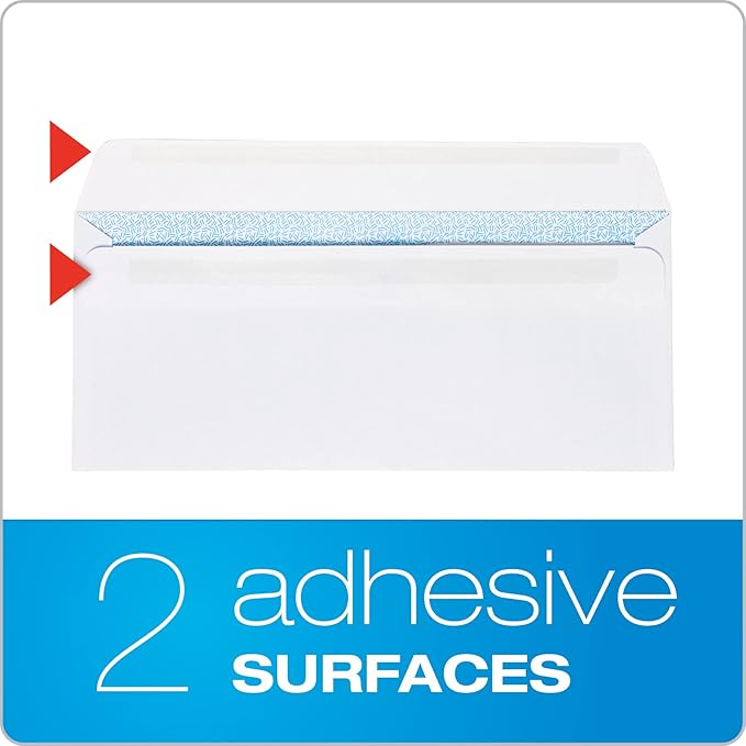 Columbian #10 Security Envelopes, 500 Pack, Double Window Self Seal Envelopes - Image 4