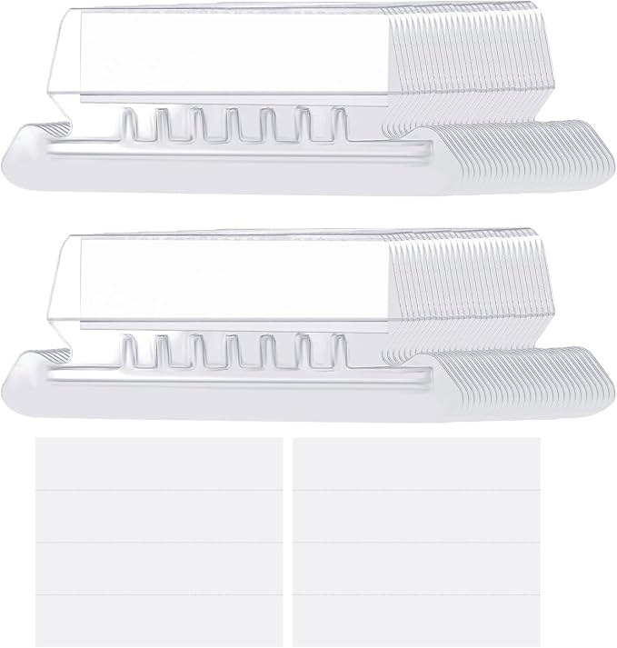 File Folder Tabs 40PCS Suspension Hanging File Folder Labels Clear Plastic by Unknown