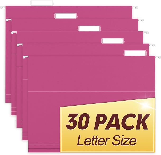 HERKKA Hanging File Folders, 30 Pack Reinforced Letter Size Hanging Folders by HERKKA
