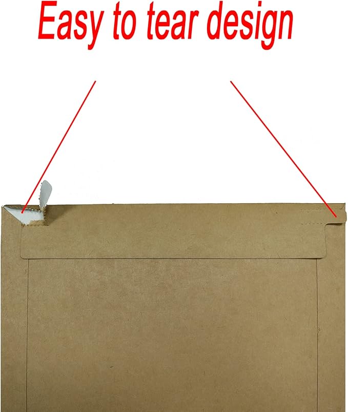 Bonfasvo Rigid Mailers 30 Pack 9.5 x 12.5 inches Brown Self Seal Stay Flat Bulk - Image 5