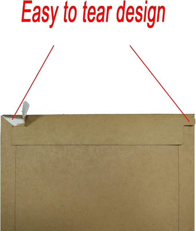 Bonfasvo Rigid Mailers 30 Pack 10 x 13.5 inches Brown Self Seal Stay Flat Bulk - Image 5