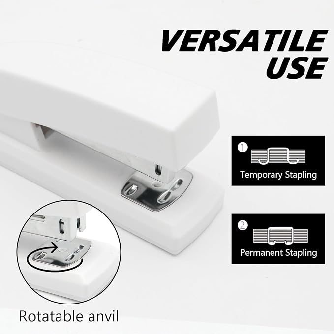 White Office Stapler, 25 Sheet Capacity - Image 3