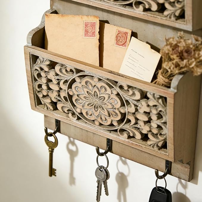 Chadechimo Rustic Key and Mail Holder - Image 4