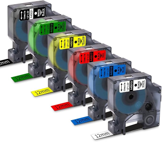 6X Replace for Dymo Label Maker Refills 45013 45016 45017 45018 45019 45021 | by Freshworld