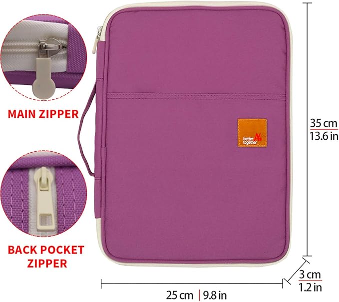 Document A4 Bag Case Waterproof Organizer Portfolio Office Travel Zipper - Image 2