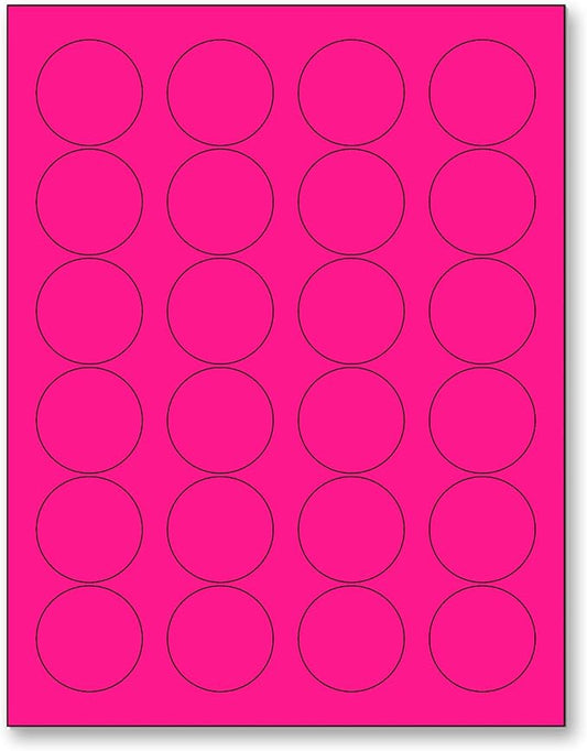 NextDayLabels - 8-1/2 x 11 Neon Color High Light Fluorescent Labels by NextDayLabels