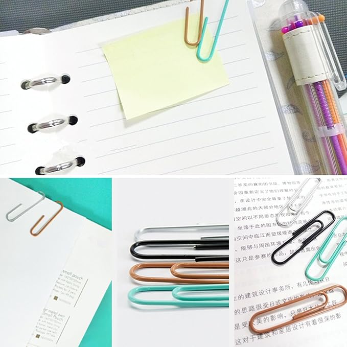 100pcs 28mm Mint Green Paper Clips Medium in Mint Paper Clips Dispensers Holder - Image 5