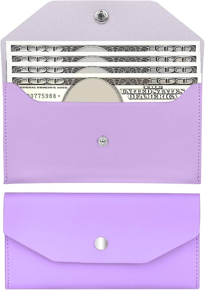 Pu Leather Cash Envelope Wallet by Unknown