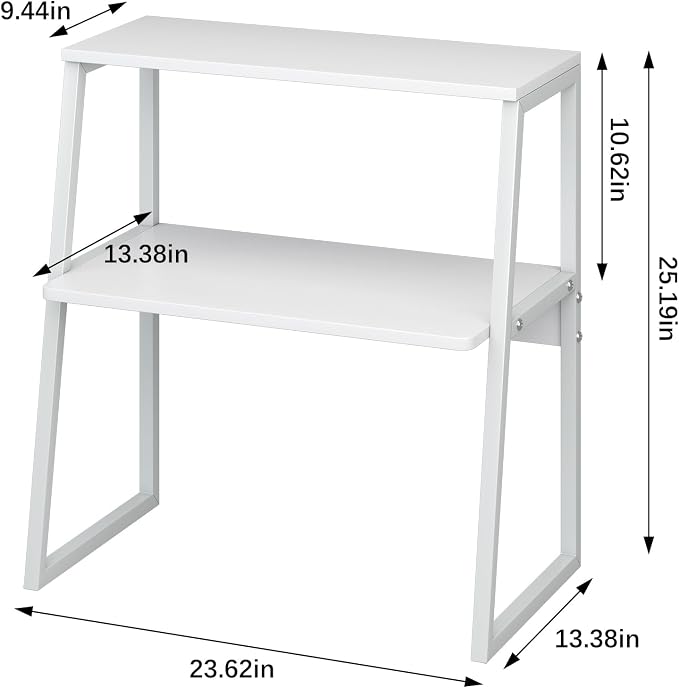 Arbuxzuy Printer Stand for Desk, Desktop Printer Shelf, 3 Tier Desk Shelf for - Image 3