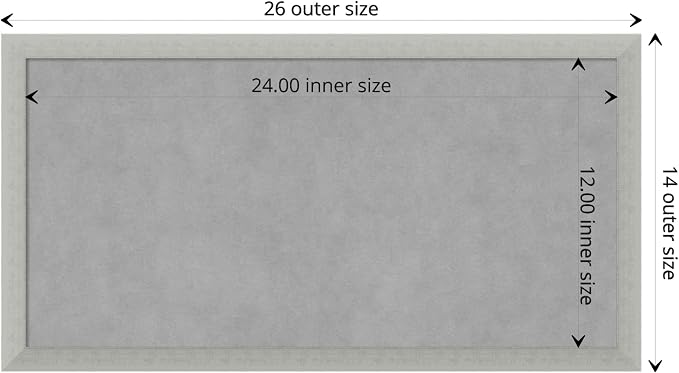 Amanti Art Silver Framed Magnetic Board 14x26 Small Vision Board - Image 4