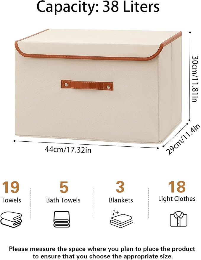 Tuza 2-Pack Large Fabric Storage Bins - Image 2