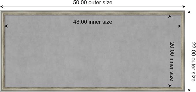 Amanti Art Silver Framed Magnetic Board 22x50 Oversize Vision Board - Image 3