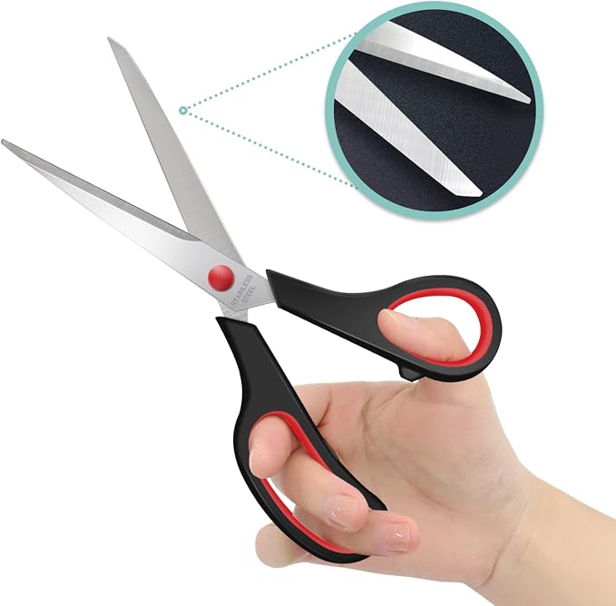 6 Packs Sewing Craft Scissors Bulk, Stainless Steel Shears - Image 4