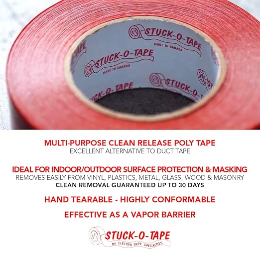 Stuck-O-Tape - Multi-Purpose Polyethylene Tape - Indoor/Outdoor Masking Surface - Image 2