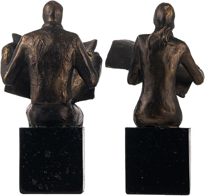 Lukitas Decorative Newspaper Reader Bookends, Heavy Duty Book Holder Non-Slip - Image 6