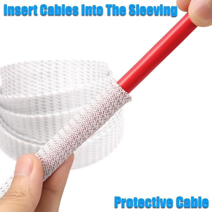 25ft PET Expandable Braided Cable Sleeve 1/2inch Pet Braided Cable Sleeve - Image 4
