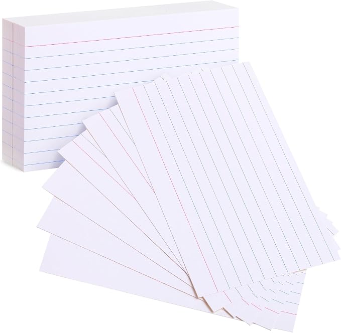 Mr. Pen- Lined Index Cards, 100 Cards, Flash Cards, Note Cards | Index Card by MrPen