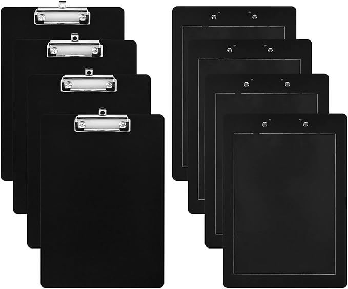 4 Pieces Magnetic Clipboards Black Clip Board by DOSTATNI